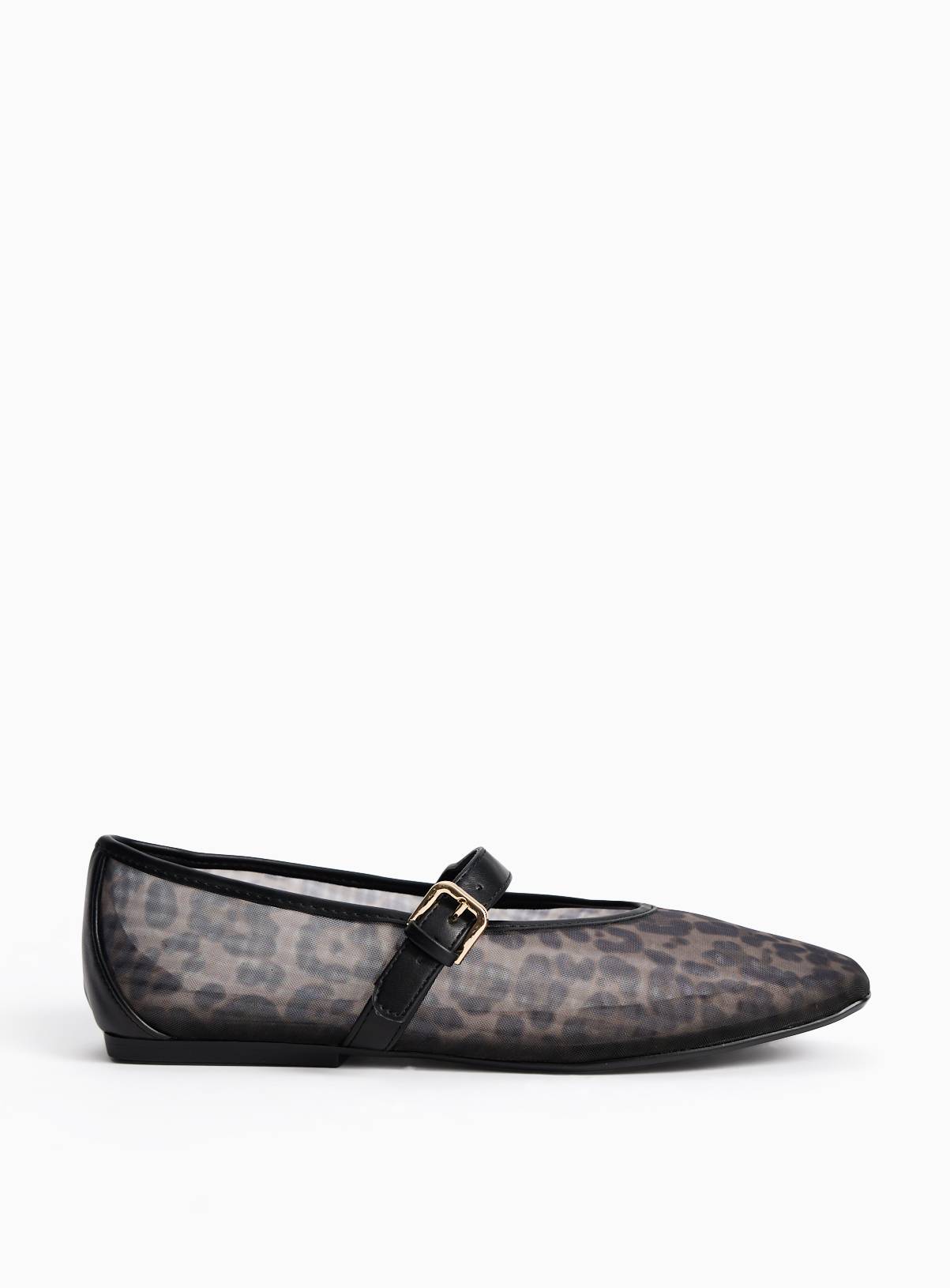 Animal Print Mesh Ballerina Shoes 3 - Image 3